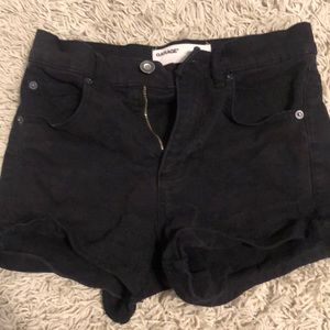 Black jean shorts
